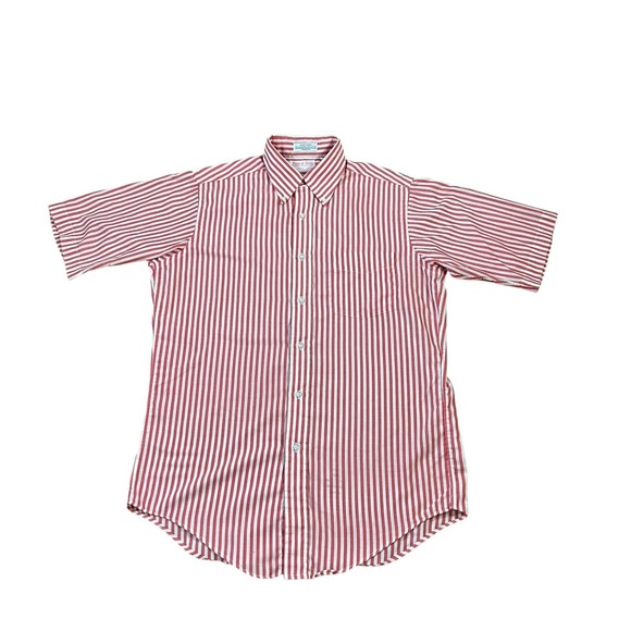 Vintage House‎ of Walsh Sanforized 60s Button Down Red Stripe Short Sleeve M - Picture 4 of 10